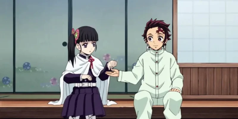 các cặp đôi trong Kimetsu no Yaiba Tanjiro và Kanao đứng cạnh nhau